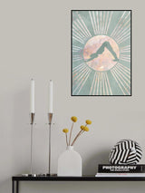 Yoga Boho Sun Green 3 Poster och Canvastavla