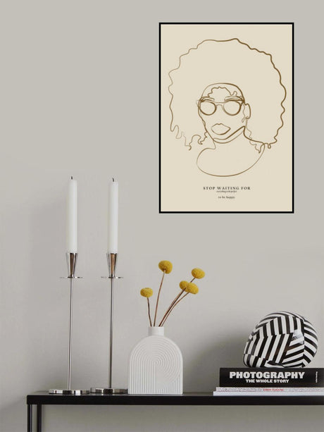 Woman face with glasses Poster och Canvastavla