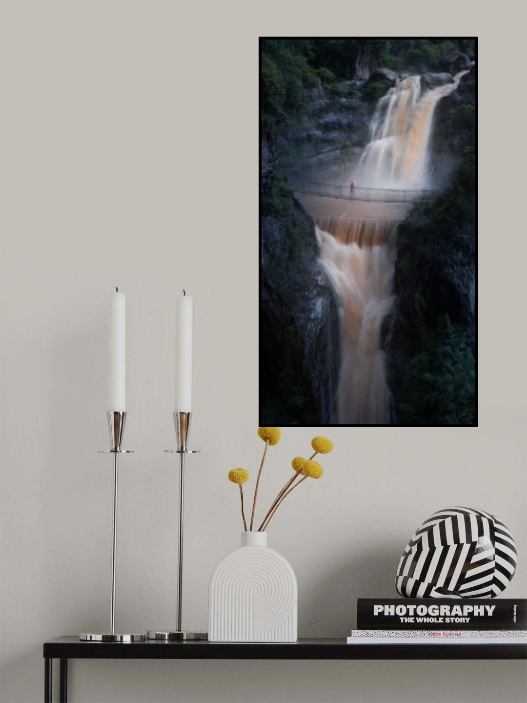 Emei Waterfall Poster och Canvastavla