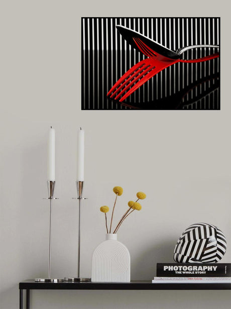 With a red fork Poster och Canvastavla