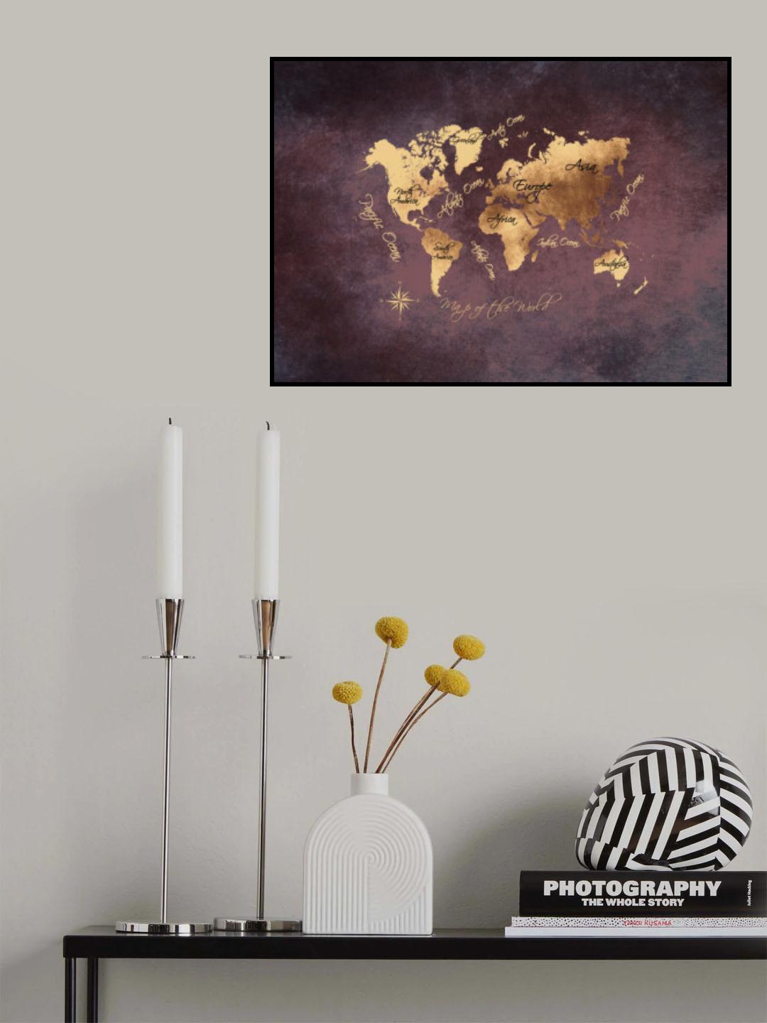 World map 39 Poster och Canvastavla