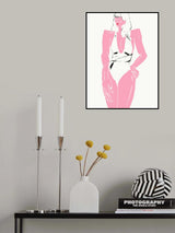 Girl in Bathing Suit White Poster och Canvastavla