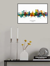 Stockport England Skyline Poster och Canvastavla