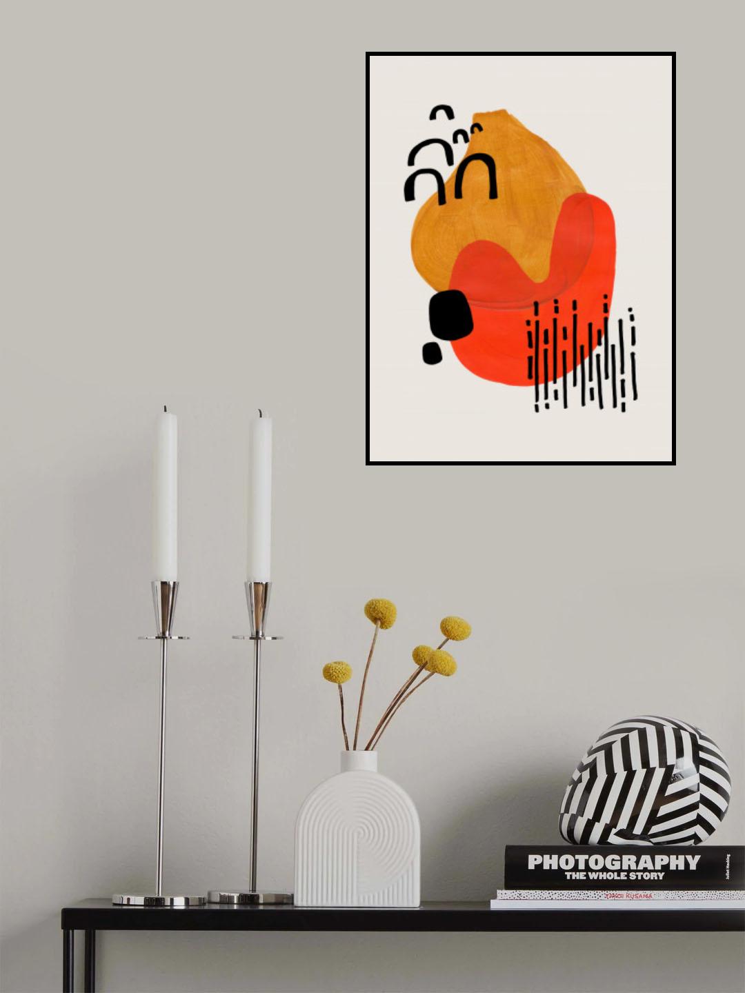 Mid Century Kiss.png Poster och Canvastavla