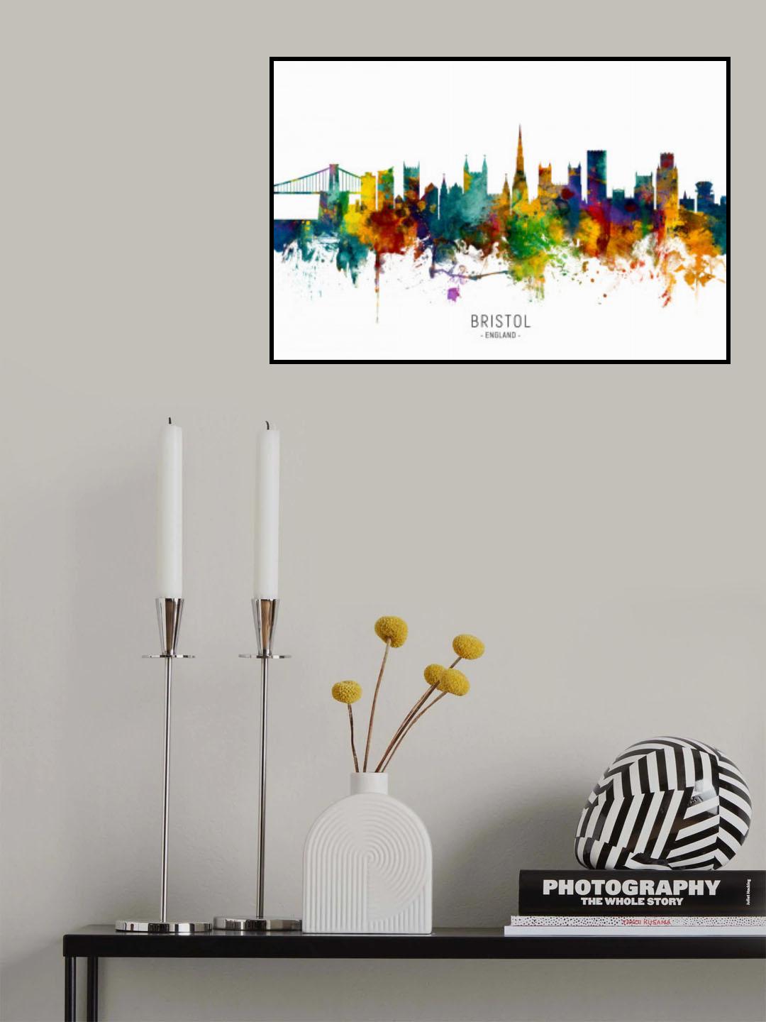 Bristol England Skyline Poster och Canvastavla