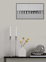 old pier and dramatic landscape Poster och Canvastavla