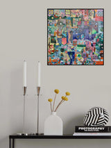 Blue Mirrors 20x20 Oil Paintmixed Media 2021 Poster och Canvastavla