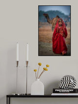 Nomad girl in red dress Poster och Canvastavla