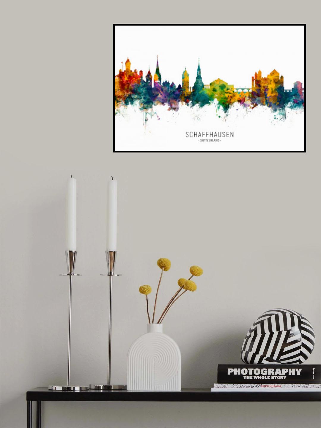 Schaffhausen Switzerland Skyline Poster och Canvastavla