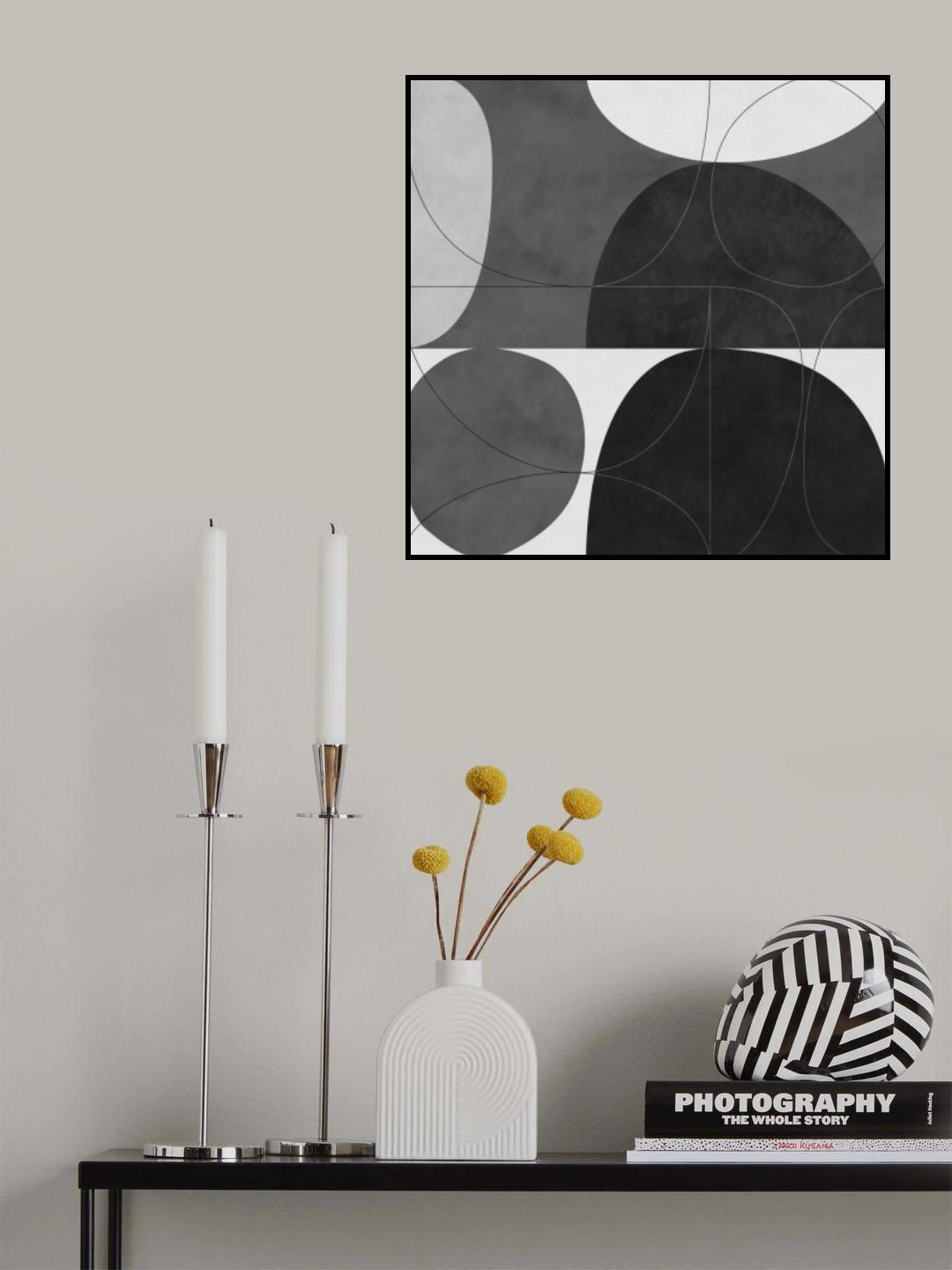 Shapesbw1 Kopie Poster och Canvastavla