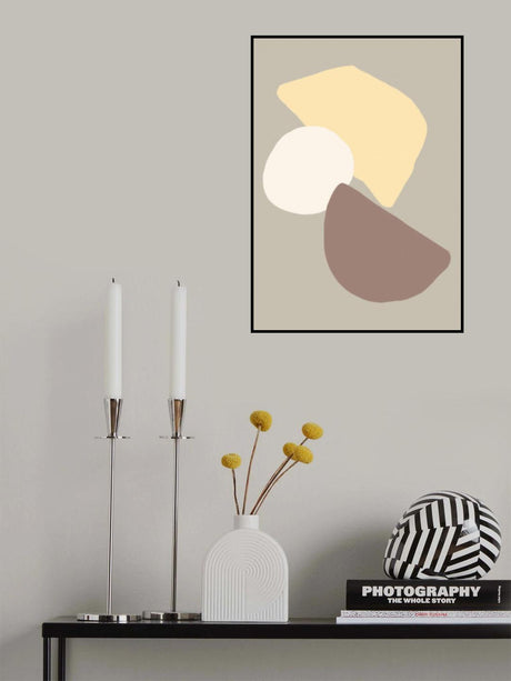 Geometrical Fields Yellow Poster och Canvastavla