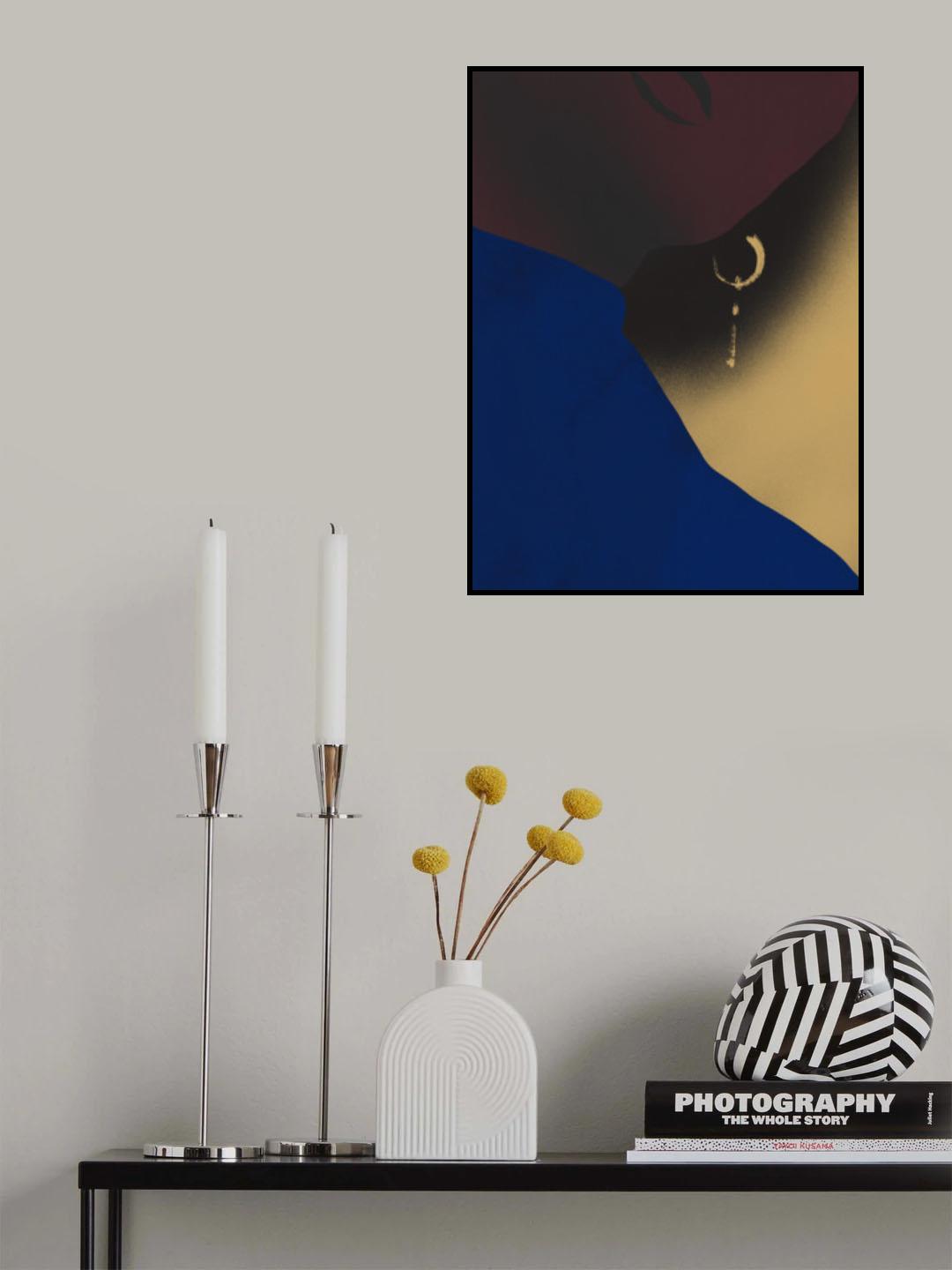 Portrait In Blue Blouse Poster och Canvastavla