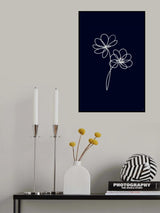 Line Art Flowers Poster och Canvastavla