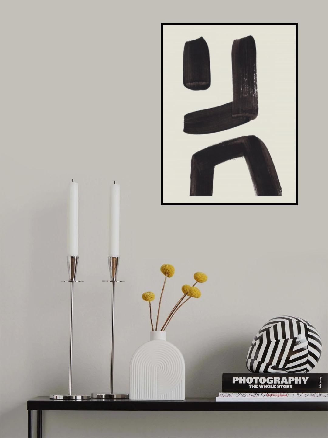 Ink Motif 30 Poster och Canvastavla