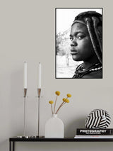 Mutwa girl, southern Angola (b&amp;w) Poster och Canvastavla