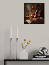 Still life with violin and rose Poster och Canvastavla
