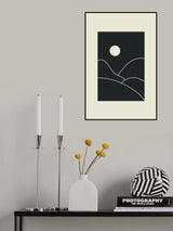 Black Minimal Mountains #3 Poster och Canvastavla