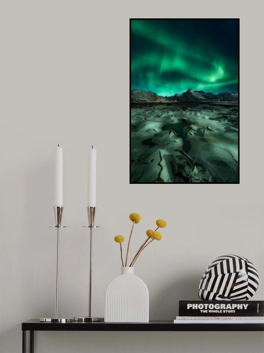 Ice Cracking Poster och Canvastavla