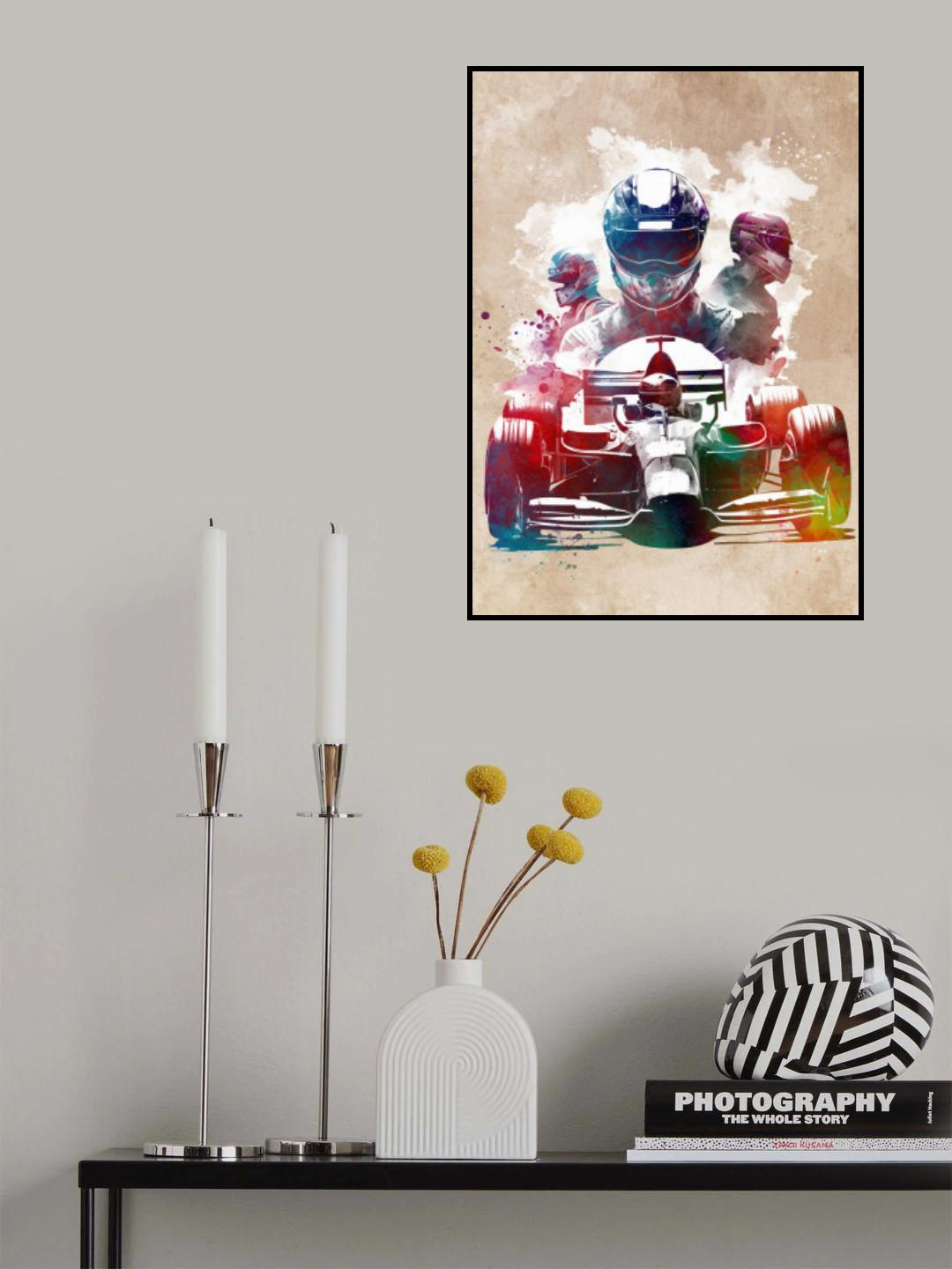 Car racing sport art #racing Poster och Canvastavla