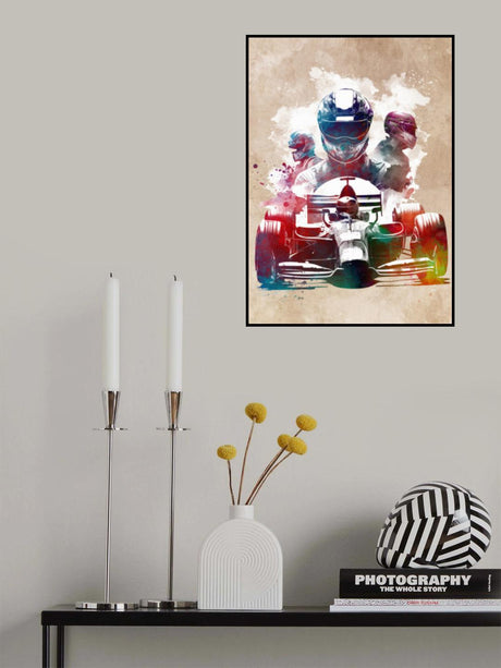 Car racing sport art #racing Poster och Canvastavla