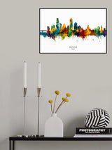 Austin Texas Skyline Poster och Canvastavla
