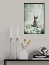 Bunny and Pastel Eggs Poster och Canvastavla