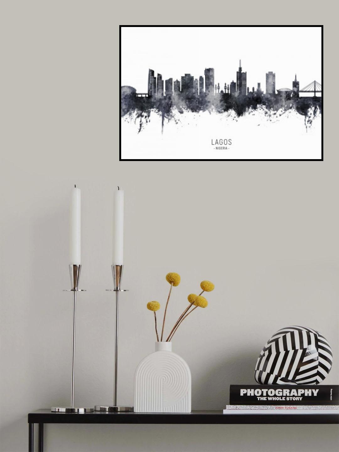 Lagos Nigeria Skyline Poster och Canvastavla