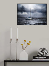 Little teal boat Poster och Canvastavla
