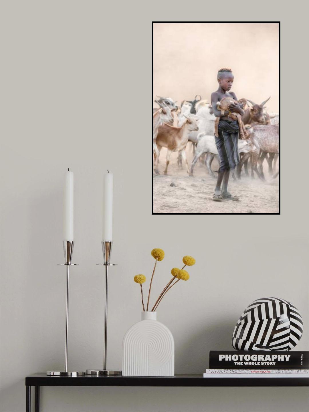 Young Kara tribes boy Poster och Canvastavla