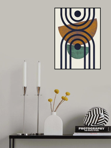 Textured Mid Century Composition 2 Poster och Canvastavla