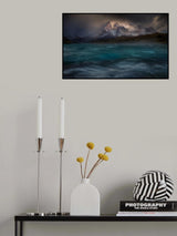 Stormy winds over the Torres del Paine Poster och Canvastavla