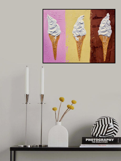 Ice Creams On Neapolitan Poster och Canvastavla