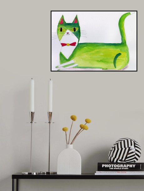The green cat Poster och Canvastavla