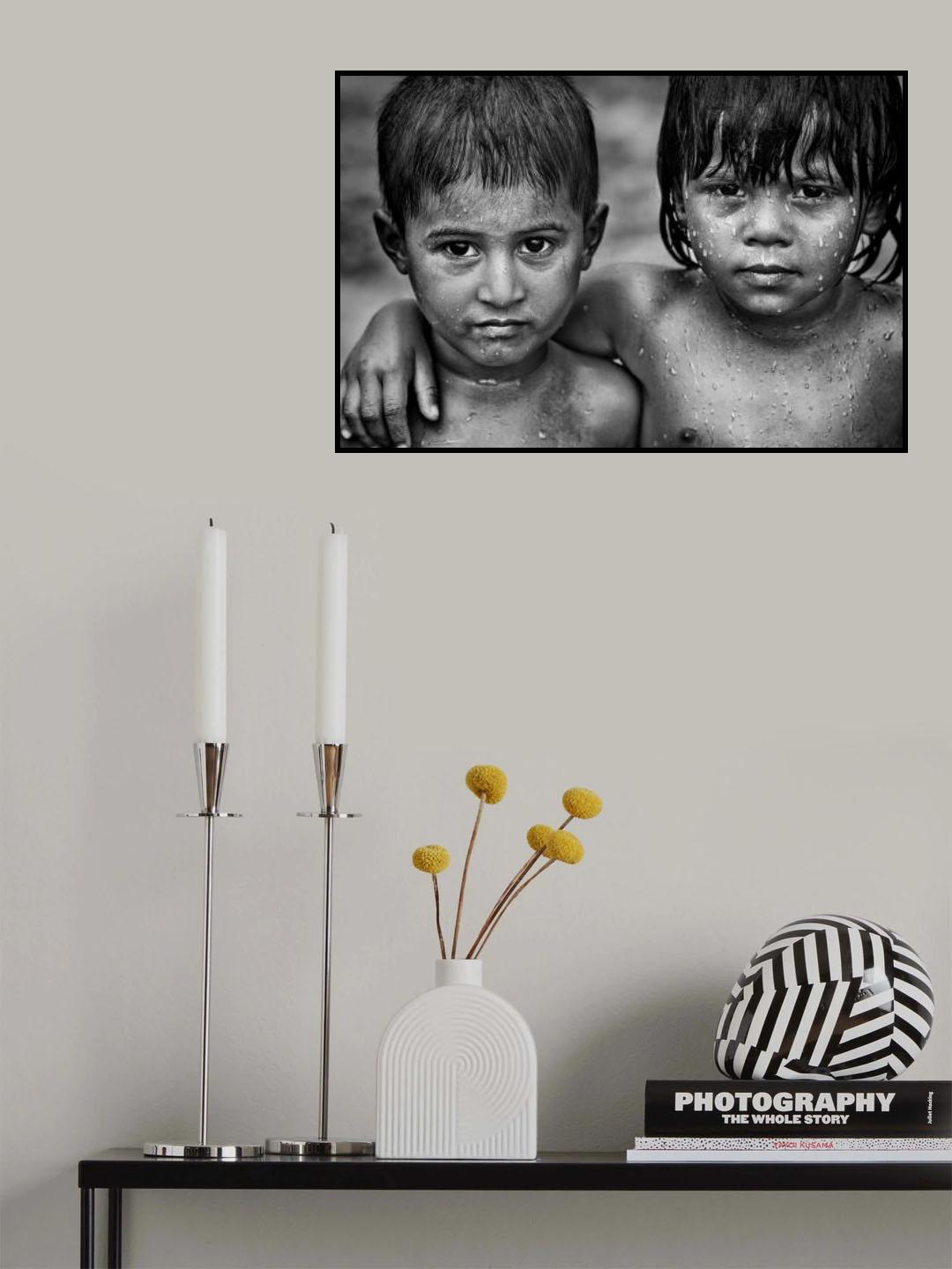 Two Rohingya refugees children. Poster och Canvastavla