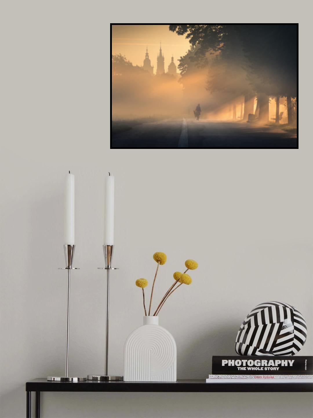 Kraków in the Fog Poster och Canvastavla