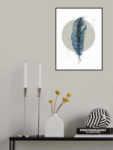 Feather in a circle Poster och Canvastavla