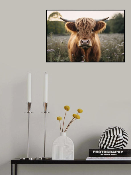 Highland Cow Poster och Canvastavla