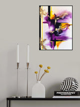 Geometric Purple and Yellow Poster och Canvastavla