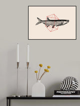 Fish In Geometrics Nº2 Poster och Canvastavla