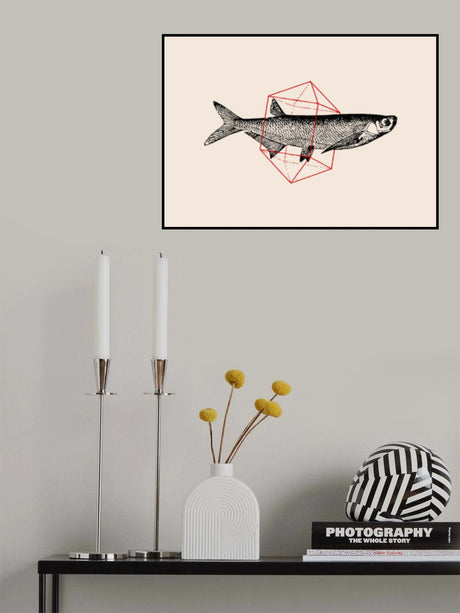 Fish In Geometrics Nº2 Poster och Canvastavla