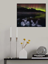 Aurora over Abraham Lake Poster och Canvastavla