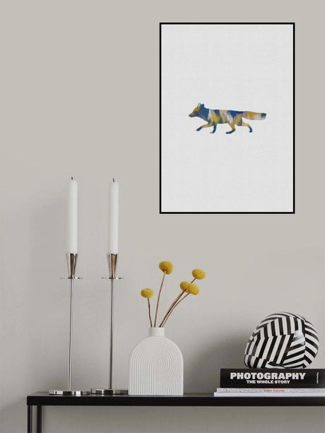 Blue & Yellow Fox Poster och Canvastavla
