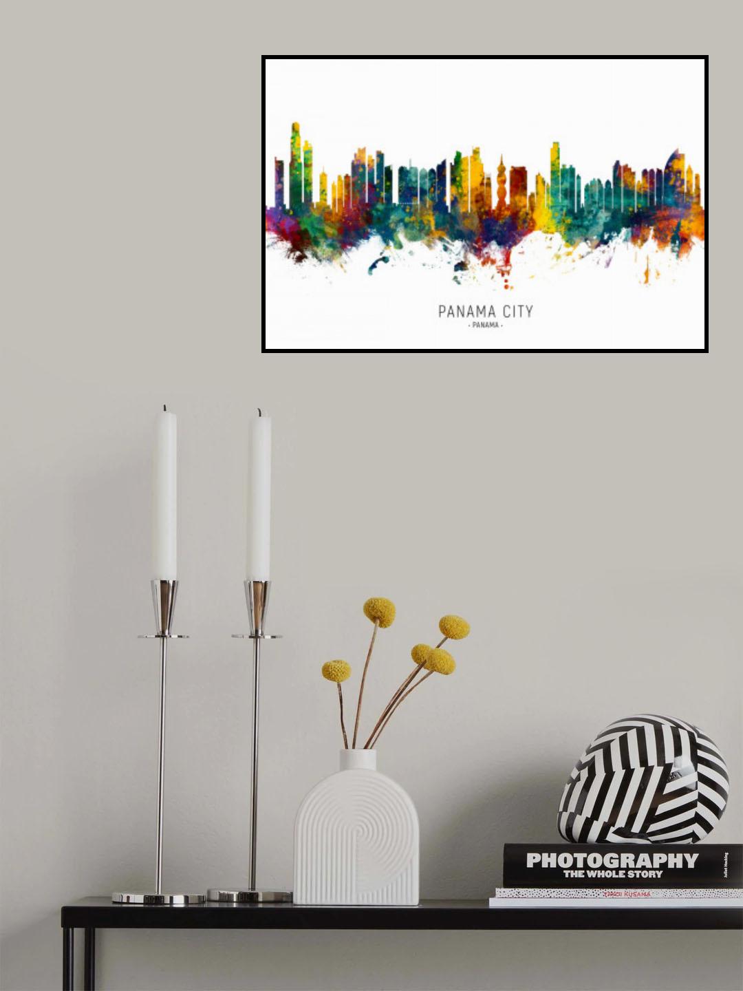 Panama City Skyline Poster och Canvastavla