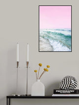 Pink Sky Beach Poster och Canvastavla