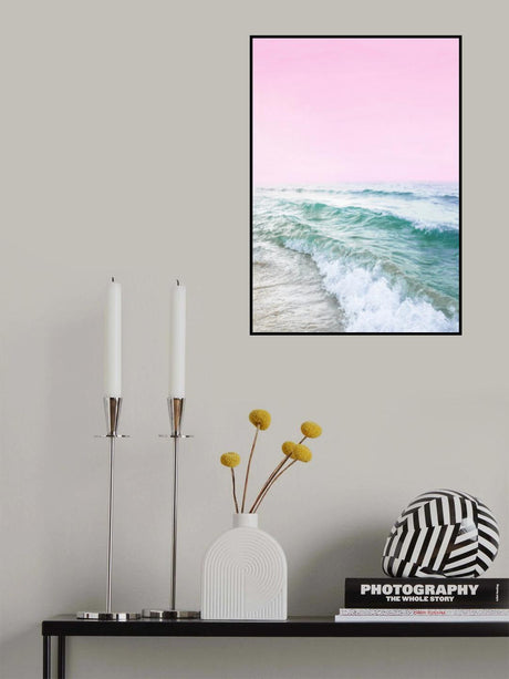 Pink Sky Beach Poster och Canvastavla
