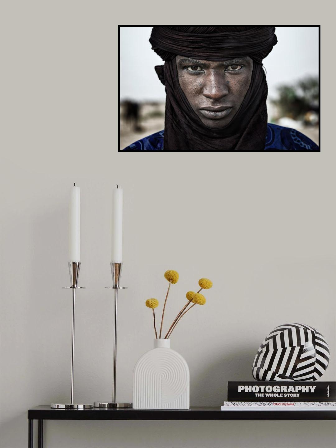 Peul man at the gerewol festival-Niger Poster och Canvastavla
