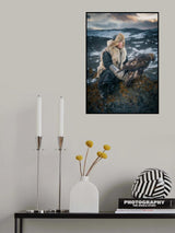 Land of Eagle Hunters and an Young Hunter Poster och Canvastavla