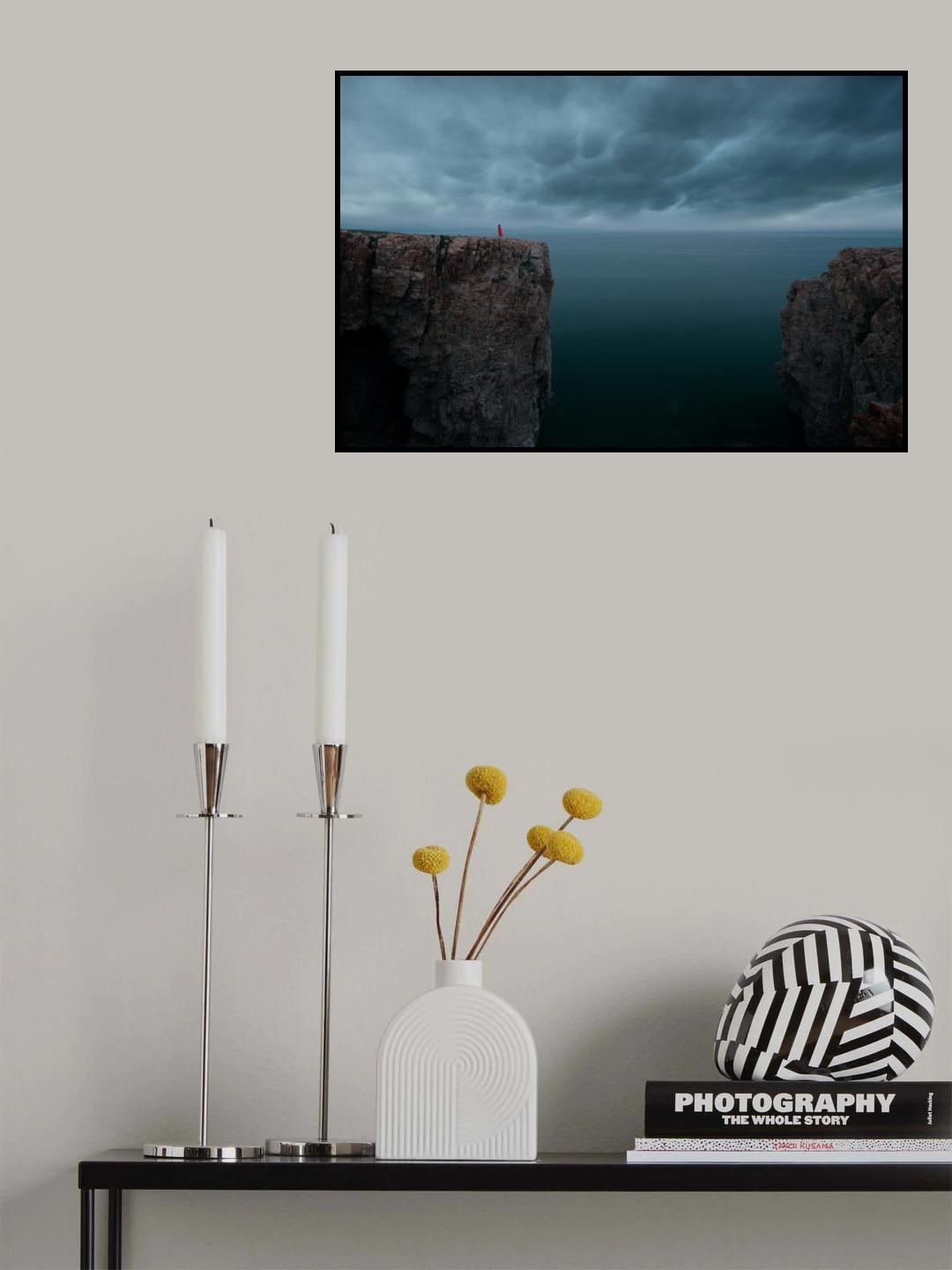 Red skirt on the seaside Poster och Canvastavla