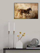 Horses in the dust... Poster och Canvastavla