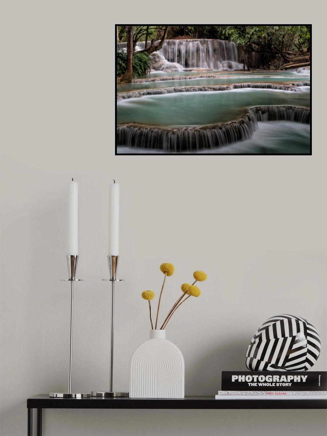 Natural swimming pool in Laos Poster och Canvastavla